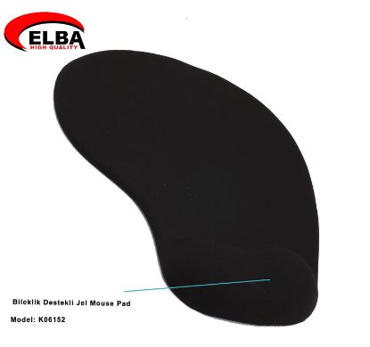 Elba K06152 Bileklikli Jel Mouse Pad Siyah resmi