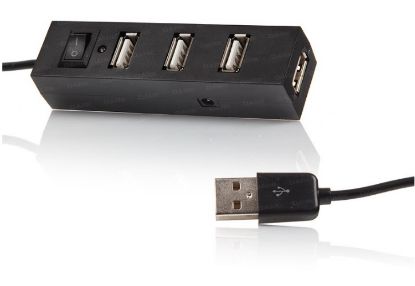 Dark 4 Port Açma/Kapama Butonlu USB2.0 Hub resmi