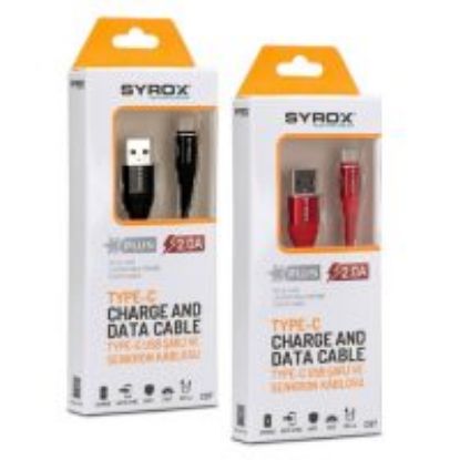 SYROX SYX-C87 Type-C 2.0A 1M Hızlı Şarj & Data Met resmi