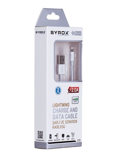 Picture of SYROX SYX-C72 İphone 6S/7 Plus 2 MaH Lüks Usb Kab
