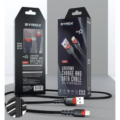 SYROX C93 Plus Lightning 2.0A Hızlı Şarj 1M  resmi