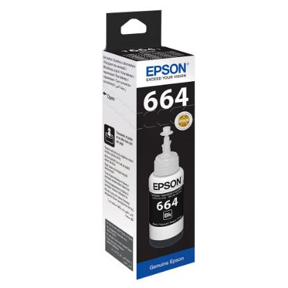 EPSON T6641 L100/ L200/ L300 BLACK MÜREKKEP 70ML resmi
