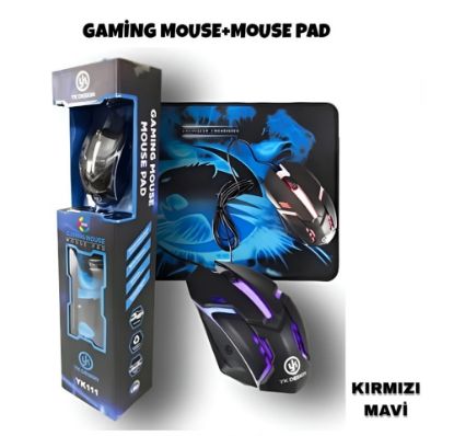 GAMİNG MOUSE+MOUSE PAD resmi
