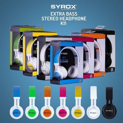 SYROX K11 – Stereo Kulaklık Büyük (AUX – Mikrofon) resmi