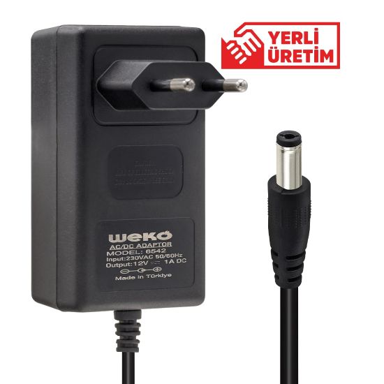 OEM 12 VOLT-1 AMPER ADAPTÖR 5.5*2.5  UÇ resmi