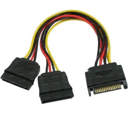 OEM SATA to 2 x SATA POWER ÇOKLAYICI Y KABLO resmi