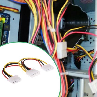 4 Pin Molex Power Çoklayıcı 2 Çıkış 1 Giriş KABLO resmi