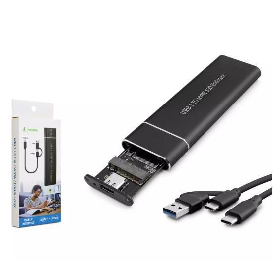 Hadron Ssd Kutu Type-C3.1 + Usb3.0 Nvme M2 Chip Jm resmi