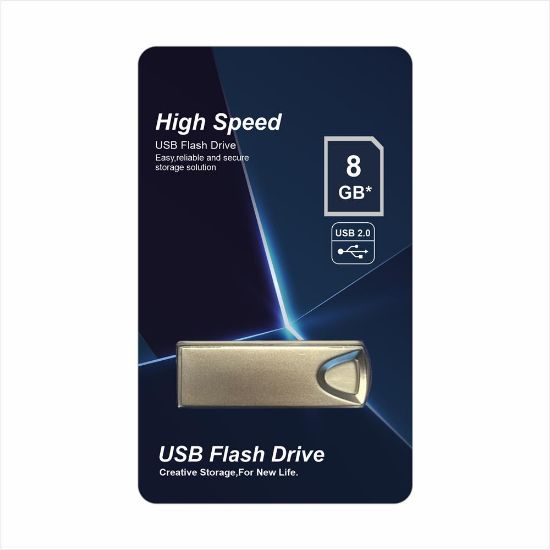 Elba 8GB Metal 2.0 USB Flash Bellek resmi