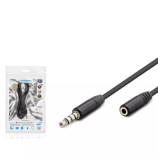 Hadron 3.5Mm To 3.5Mm F Kablo 3Line 1.2M Siyah resmi