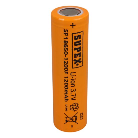 SUPEX SP 18650-1200F 3.7 VOLT 1200 MAH DÜZ KAFA resmi