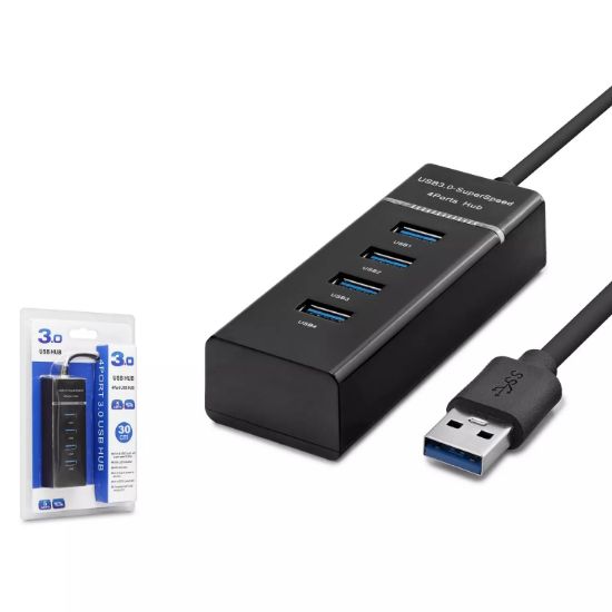 Hadron Usb3.0 Hub 3*Usb + Usb3.0 4in1 30Cm Siyah resmi
