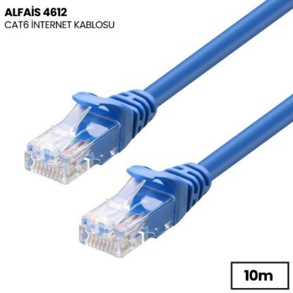 Alfais Cat6 İnternet Ethernet Rj45 Lan Kablo 10M resmi