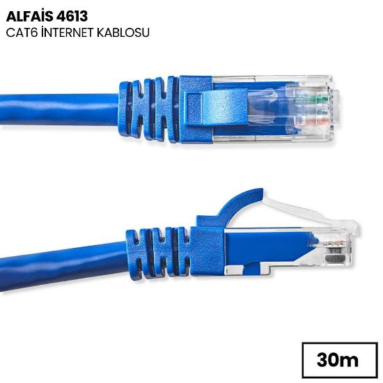 Alfais Cat6 İnternet Ethernet Rj45 Lan Kablosu 30M resmi