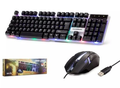 HADRON H837Q KLAVYE & MOUSE SET KABLOLU Q OYUN LED resmi