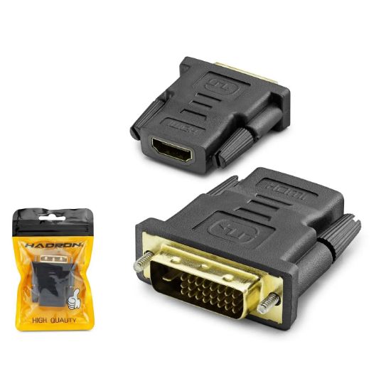 HADRON HDX1266 DVI (M) TO HDMI (F) ADAPTÖR 24+1 Sİ resmi