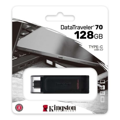 Kingston DT70 128GB USB-C 3.2 Gen 1 Type-C Flash resmi