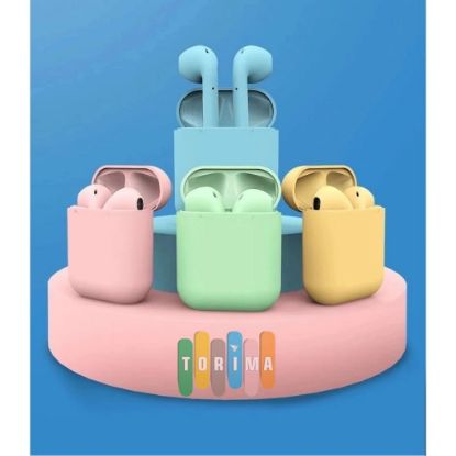 Dokunmatik İnpods i12 Bluetooth Kulaklık Açık Mavi resmi