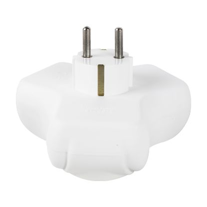 ALMERA PAPATYA ÜÇLÜ GOLYAT TOPRAKLI FİŞ PRİZ YONCA resmi