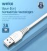 WEKO USB TO TYPE-C ÖRGÜLÜ KIRMIZI 1 MT ŞARJ KABLOS resmi