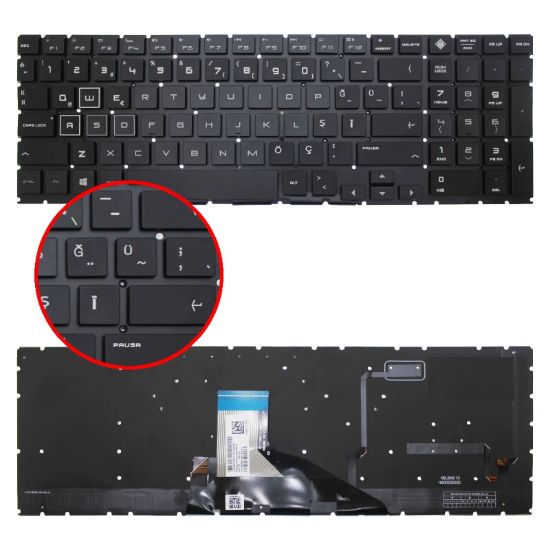 Hp Omen 15-dc1000 Klavye Işıklı VER.1 (RGB) resmi