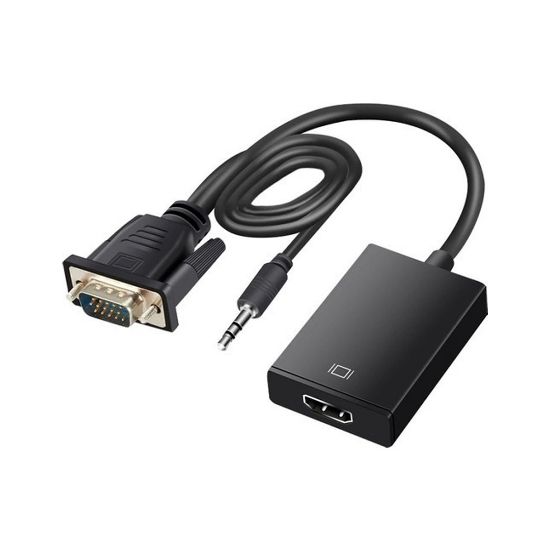 X-LEVEL VGA TO HDMI ÇEVİRİCİ ADAPTÖR SES GİRİ resmi