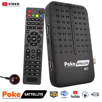 PokeSat Q7 Full Hd Uydu Alıcı Youtube Free IPTV Wi resmi