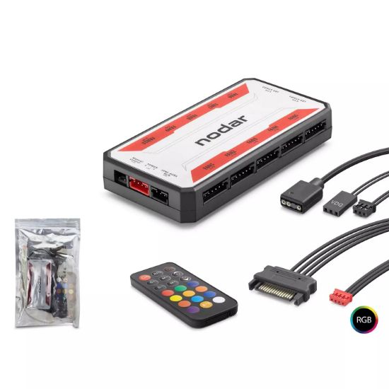 NODAR ARGB Fan ve LED Kontrolcü Hub Seti Uzaktan K resmi