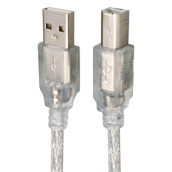 PM 2.0V ŞEFFAF USB YAZICI KABLOSU  1.5mt resmi