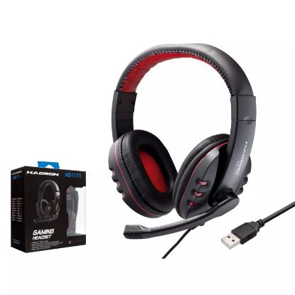 HADRON HD1171 Gaming Kulaklık USB - Siyah Kırmızı resmi