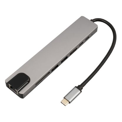 RACA TYPE-C 8IN1 HDMI ÇOK FONKSİYONLU USB 3.0 DOCK resmi