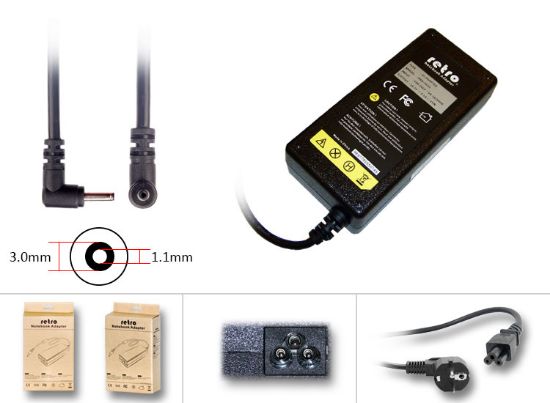 RETRO Laptop Adapter 19v-3,42a 65w 3.0*1.1mm resmi