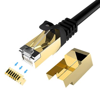 PMCAT72 2 METRE SİYAH CAT7 KABLO resmi