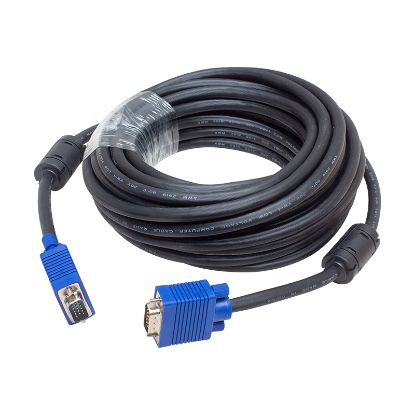 PM VGA KABLO 15 PİN 3+6 ERKEK/ERKEK KUTULU 10M resmi