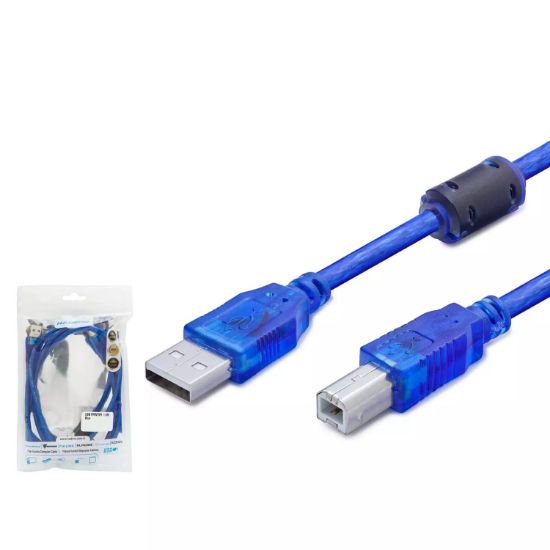 Hadron Usb Printer Kablosu 1.5M Mavi Transparent resmi