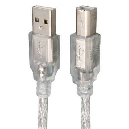PM 2.0V ŞEFFAF USB YAZICI KABLOSU  1.5mt resmi