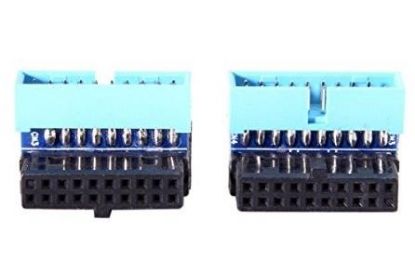 Alfais USB 3.0 19 20pin Dişi Erkek 90 Derece TEKLİ resmi