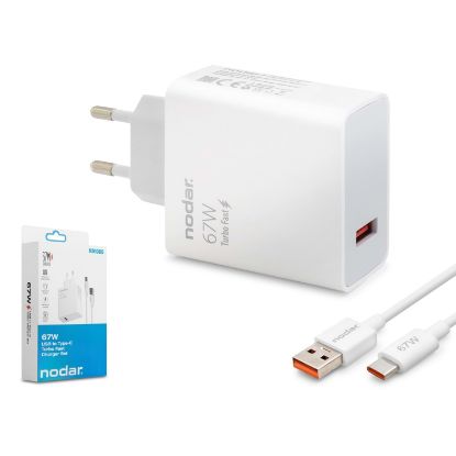 NODAR Type-C Hızlı Şarj Seti 67W USB Adaptörlü resmi