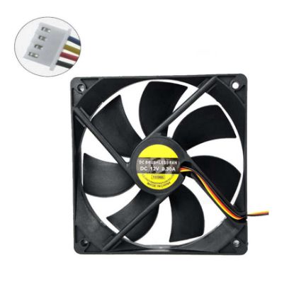 OEM 9 cm Kasa Fanı - 90mm 12V DC Fanı-4 Pinli resmi