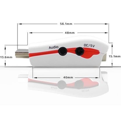 Alfais Hdmi To Vga Ses Güç Destekli ÇEvirici Dönüş resmi