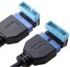 Alfais USB 3.0 19 20pin Dişi Erkek 90 Derece TEKLİ resmi