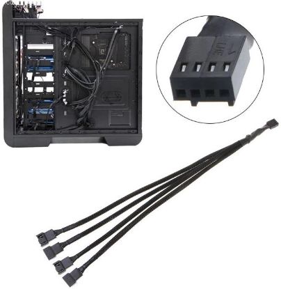 Alfais 4 Pin Fan Çoklayıcı Y PWM Çoklayıcı Kablo resmi