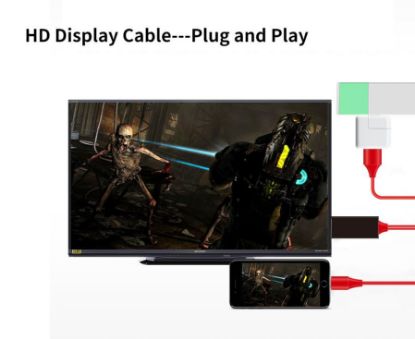 OEM Lightning Hdmi Çevirici Dönüştürücü Tv Kablosu resmi