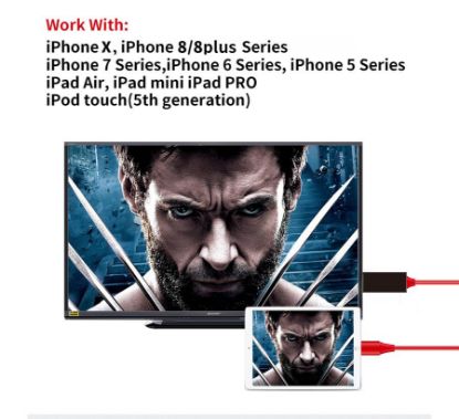 OEM Lightning Hdmi Çevirici Dönüştürücü Tv Kablosu resmi