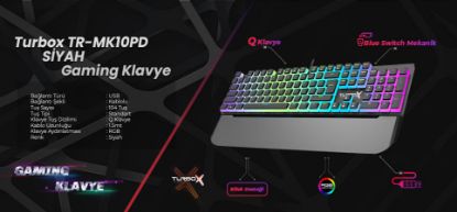 Turbox TR-MK10PD USB Kablolu (Siyah) Rgb MEKANİK resmi