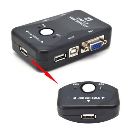 OEM 2 Port USB to KVM Switch Çoklu Pc Kasa Çoklayı resmi