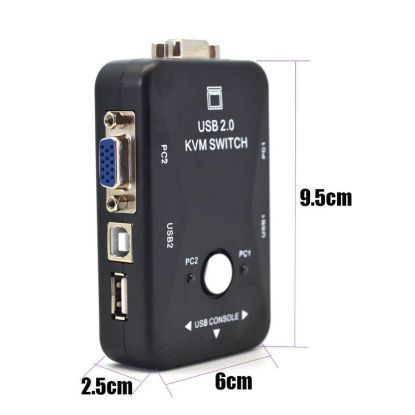 OEM 2 Port USB to KVM Switch Çoklu Pc Kasa Çoklayı resmi