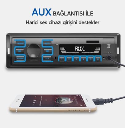 MAGICVOICE ÇİFT USB/SD/FM/AUX/BLUETOOTH UK'LI MEKA resmi