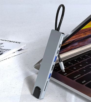 RACA TYPE-C 8IN1 HDMI ÇOK FONKSİYONLU USB 3.0 DOCK resmi