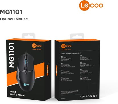 LENOVO LECOO MG1101 6400 DPI 8 TUŞLU KABLOLU RGB L resmi